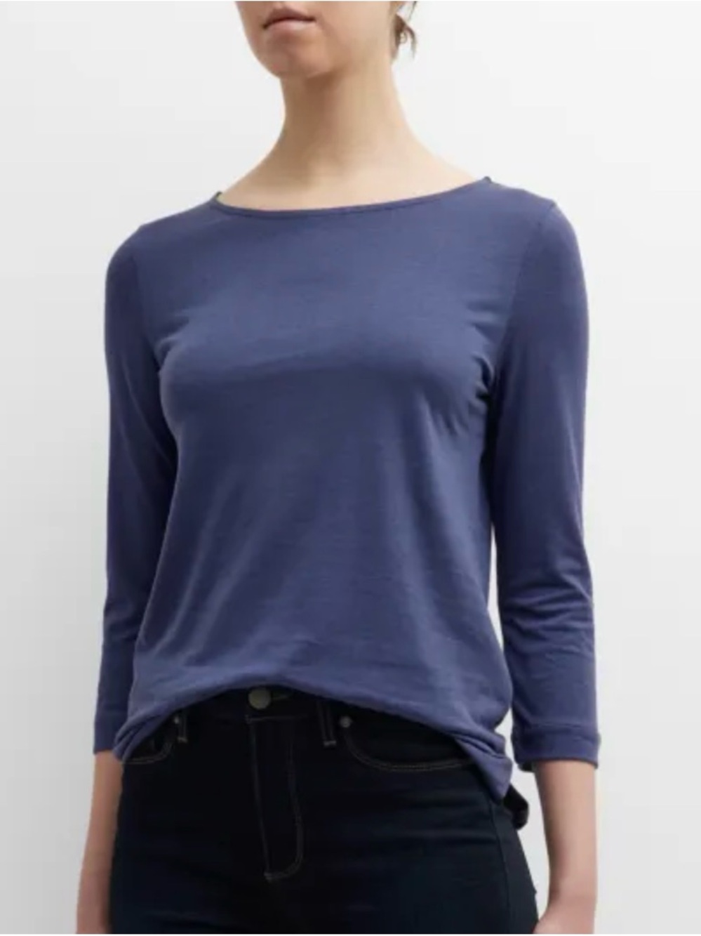 Women’s Lyocell Cotton 3/4-Sleeve Boatneck Top